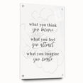 Minimalist Typography Art Print – Motivational Quote on Canvas