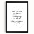 Minimalist Typography Art Print – Motivational Quote on Canvas