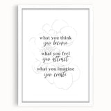Minimalist Typography Art Print – Motivational Quote on Canvas