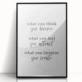 Minimalist Typography Art Print – Motivational Quote on Canvas