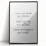 Minimalist Typography Art Print – Motivational Quote on Canvas