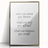 Minimalist Typography Art Print – Motivational Quote on Canvas