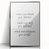 Minimalist Typography Art Print – Motivational Quote on Canvas