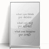 Minimalist Typography Art Print – Motivational Quote on Canvas