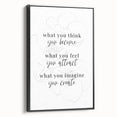 Minimalist Typography Art Print – Motivational Quote on Canvas