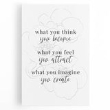 Minimalist Typography Art Print – Motivational Quote on Canvas