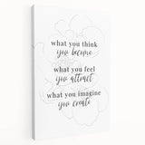 Minimalist Typography Art Print – Motivational Quote on Canvas