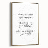 Minimalist Typography Art Print – Motivational Quote on Canvas
