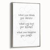 Minimalist Typography Art Print – Motivational Quote on Canvas