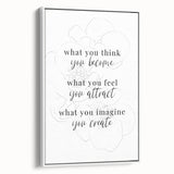 Minimalist Typography Art Print – Motivational Quote on Canvas