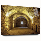 Acrylic landscape artwork depicting a majestic castle scene, showcased in a side view without pins, featuring vibrant colors and intricate details that enhance any decor.