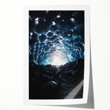 Rolled print showcasing a vibrant landscape design depicting intricate caves and natural formations, packaged securely in a protective cardboard tube for easy transport and display. Perfect for enhancing home decor with artistic flair.