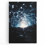 Stretched canvas artwork showcasing a vibrant landscape design with cave motifs, featuring rich colors and intricate details, ideal for enhancing home decor.