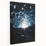 Stretched canvas artwork depicting a vibrant landscape scene featuring caves, rich earth tones, and intricate details, ideal for enhancing home decor and artistic ambiance.