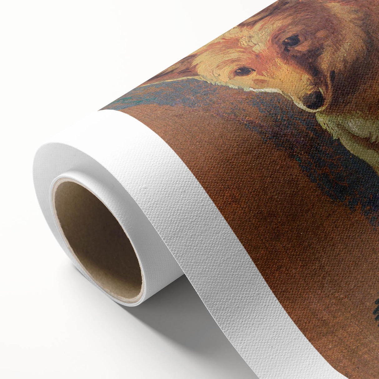 Romantic Art Prints: Lying Cat for a Dish - Historical Wall Art
