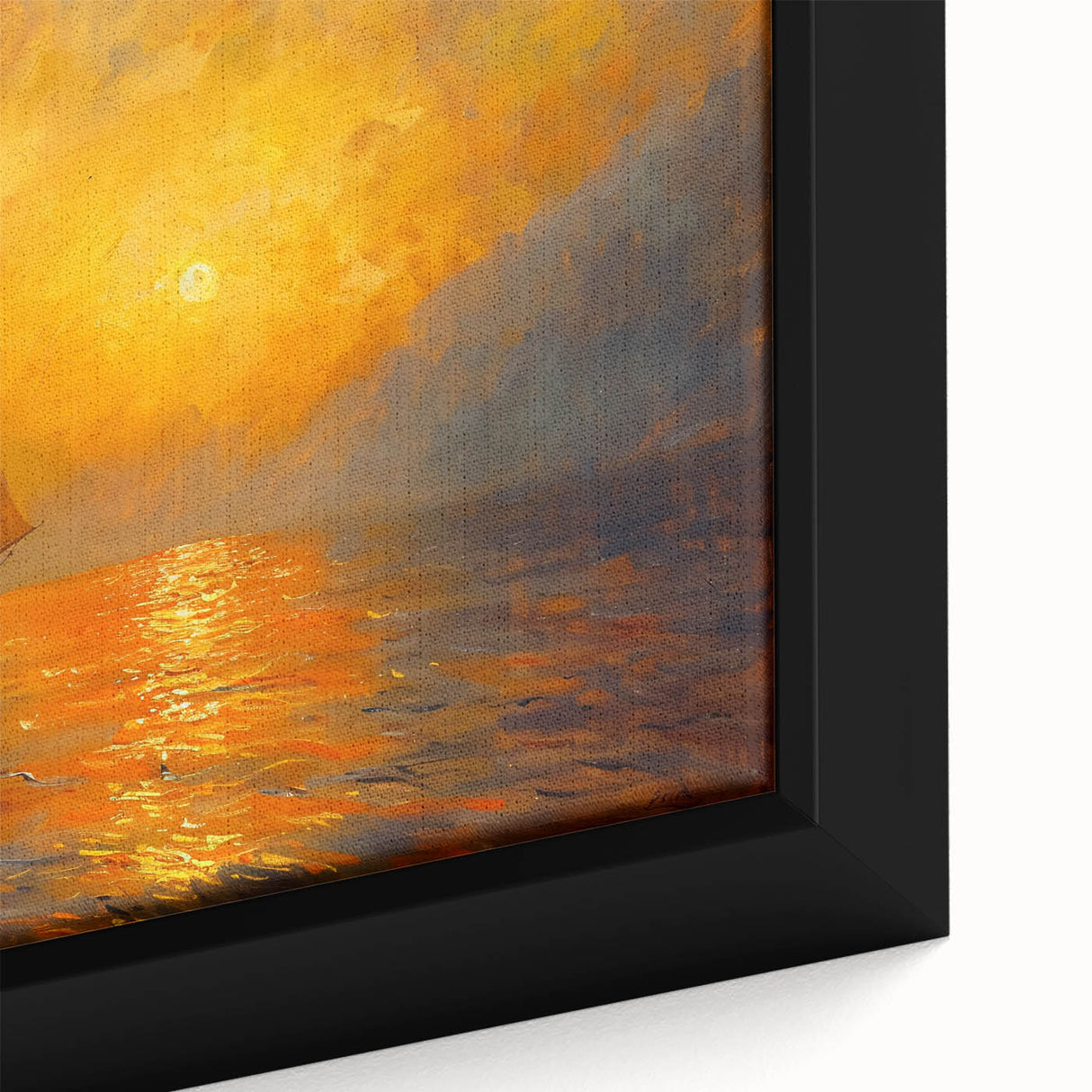 Golden Sunset Sailboat Office Wall Art – Corporate Decor