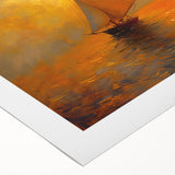 Golden Sunset Sailboat Office Wall Art – Corporate Decor