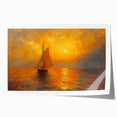 Golden Sunset Sailboat Office Wall Art – Corporate Decor