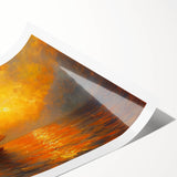 Golden Sunset Sailboat Office Wall Art – Corporate Decor