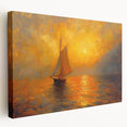 Golden Sunset Sailboat Office Wall Art – Corporate Decor