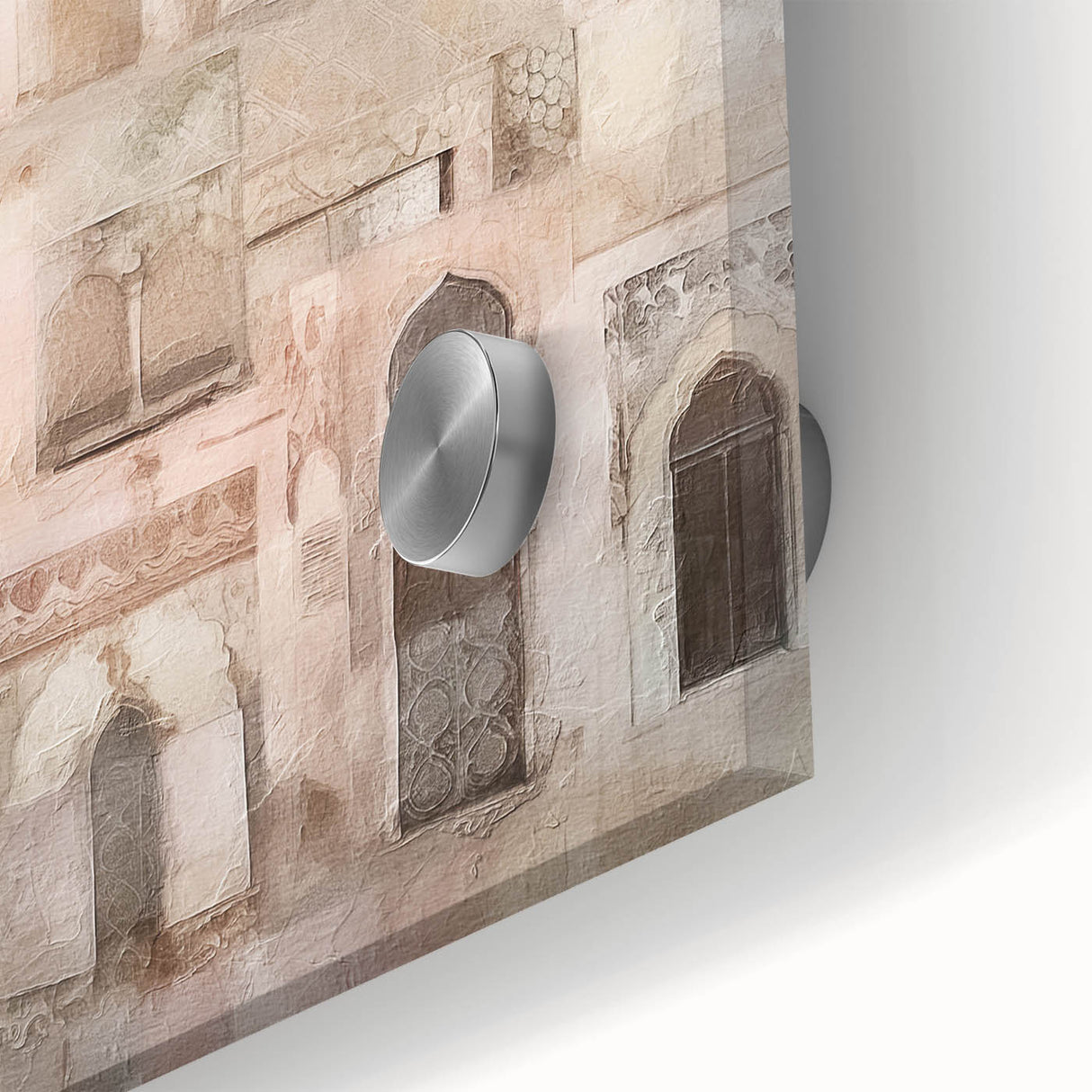 Abstract architectural wall art piece in vibrant colors, showcasing a close-up of acrylic glass texture, ideal for modern interior decor. Perfect for adding a contemporary touch to any living space or office.