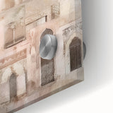 Abstract architectural wall art piece in vibrant colors, showcasing a close-up of acrylic glass texture, ideal for modern interior decor. Perfect for adding a contemporary touch to any living space or office.