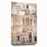 Abstract architectural wall art in a side view, showcasing a sleek design with acrylic glass framing and vivid colors, perfect for modern decor. Ideal for enhancing contemporary spaces, this piece exemplifies stylish interior design.