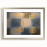 Abstract geometric frame in silver with a matte finish, showcasing a modern design, perfect for contemporary decor. Ideal for art displays or wall accents.