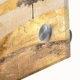 Close-up of an abstract landscape wall art piece made of acrylic glass, showcasing vibrant colors and fluid shapes, perfect for modern home decor.