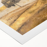 Abstract landscape wall art on rolled canvas, showcasing vibrant colors and fluid shapes, perfect for modern home decor. Packaged securely in a tubular container for safe shipping.