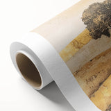 Abstract landscape wall art on rolled canvas showcasing vibrant colors with fluid shapes, ideal for modern decor. Packaged securely in a sturdy tube for safe shipping.