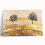 Abstract landscape wall art on stretched canvas, showcasing vibrant colors and dynamic shapes, perfect for modern home decor. Ideal for creating a calming atmosphere.