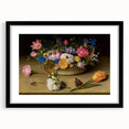 Baroque Art Print - Vibrant Floral Still Life with Butterflies