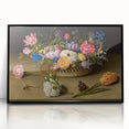 Baroque Art Print - Vibrant Floral Still Life with Butterflies