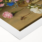 Baroque Art Print - Vibrant Floral Still Life with Butterflies