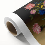 Baroque Art Print - Vibrant Floral Still Life with Butterflies