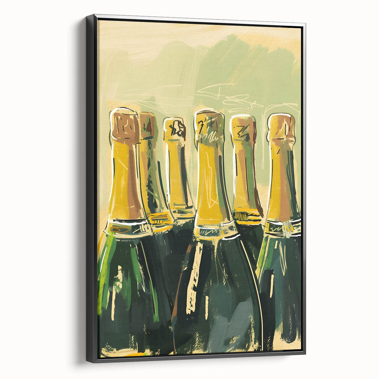 Black and white vintage poster art of a landscape on framed canvas, ideal for bedroom wall decor.