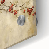 Holiday Decor Prints - Christmas Wall Art with Red Berries on Canvas