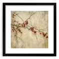 Holiday Decor Prints - Christmas Wall Art with Red Berries on Canvas