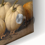 Halloween Wall Decor - Elegant White Pumpkin Still Life Print
