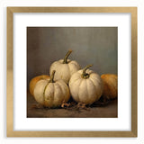 Halloween Wall Decor - Elegant White Pumpkin Still Life Print