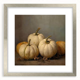 Halloween Wall Decor - Elegant White Pumpkin Still Life Print