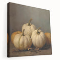 Halloween Wall Decor - Elegant White Pumpkin Still Life Print
