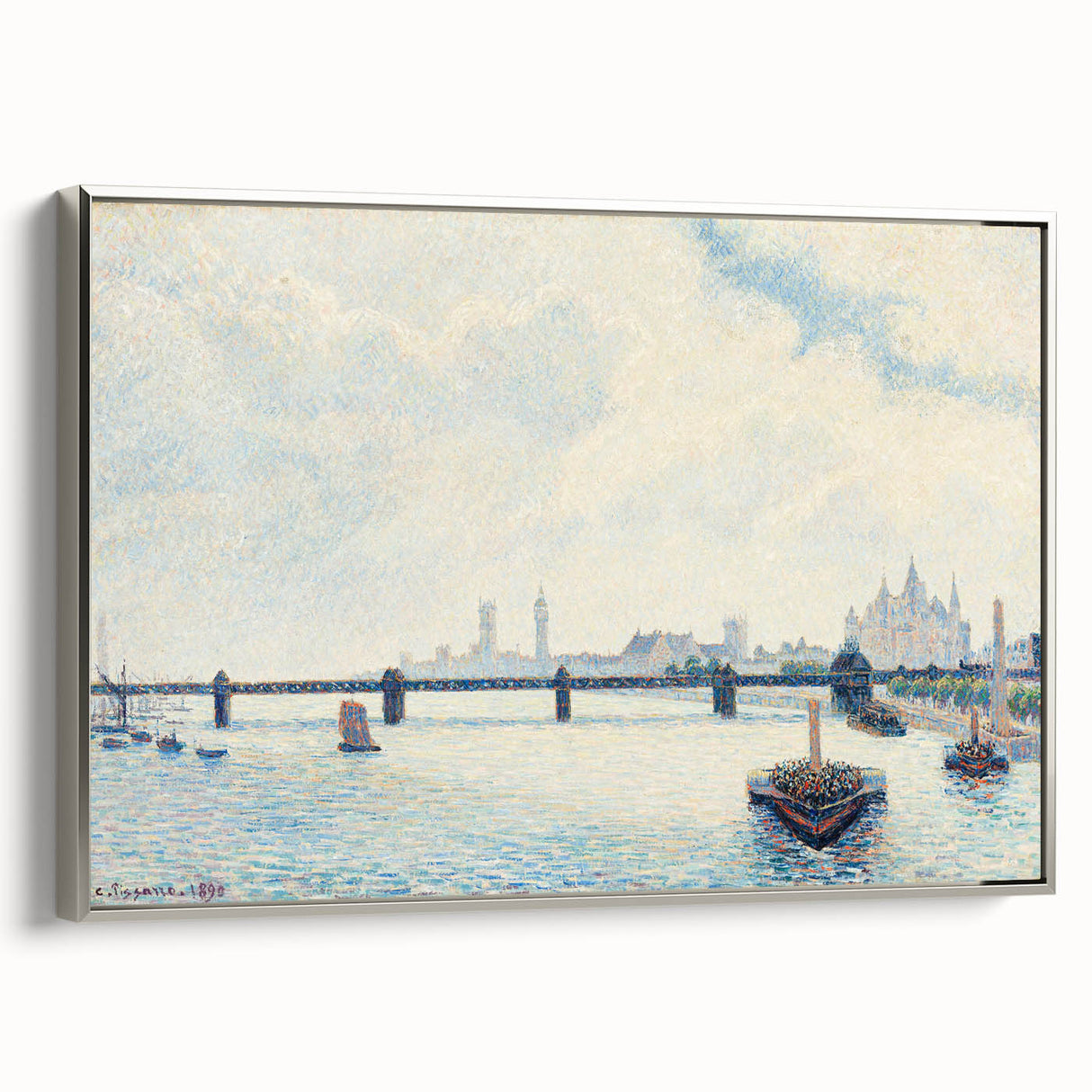 Impressionist London Scene - Pissarro's Charing Cross Bridge Print