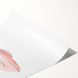 Playroom Wall Art - Cute Pink Spaceship Kids Room Decor