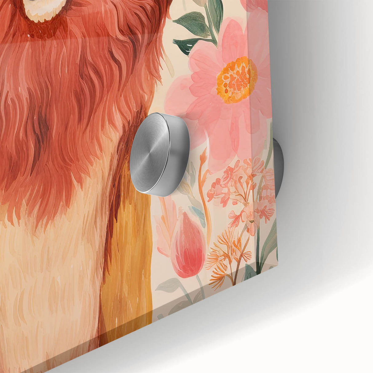 Children’s Wall Art Prints – Majestic Lion Floral Decor