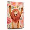Children’s Wall Art Prints – Majestic Lion Floral Decor