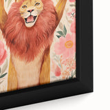 Children’s Wall Art Prints – Majestic Lion Floral Decor