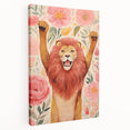 Children’s Wall Art Prints – Majestic Lion Floral Decor