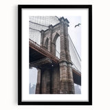 Landscape bridge frame in sleek black, showcasing a modern design with a mat, ideal for displaying artwork or photos in a stylish setting.